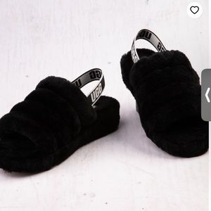 ugg fluff yeah slide sandal - black